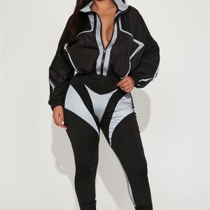 Fashion Nova Black and Gray Leggings